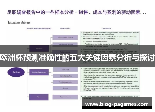 欧洲杯预测准确性的五大关键因素分析与探讨